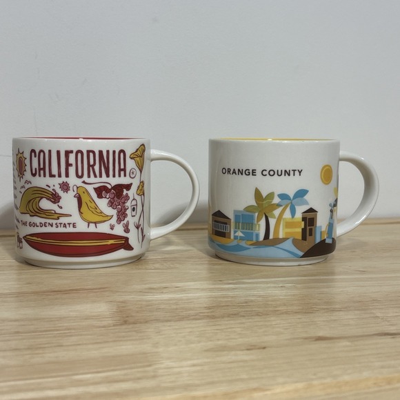 Starbucks Other - 2 Starbucks Coffee Mugs California Orange County You Are Here Been There Series